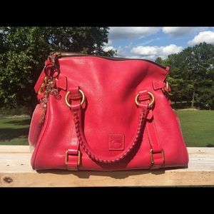 Fuschia Dooney Florentine  Satchel